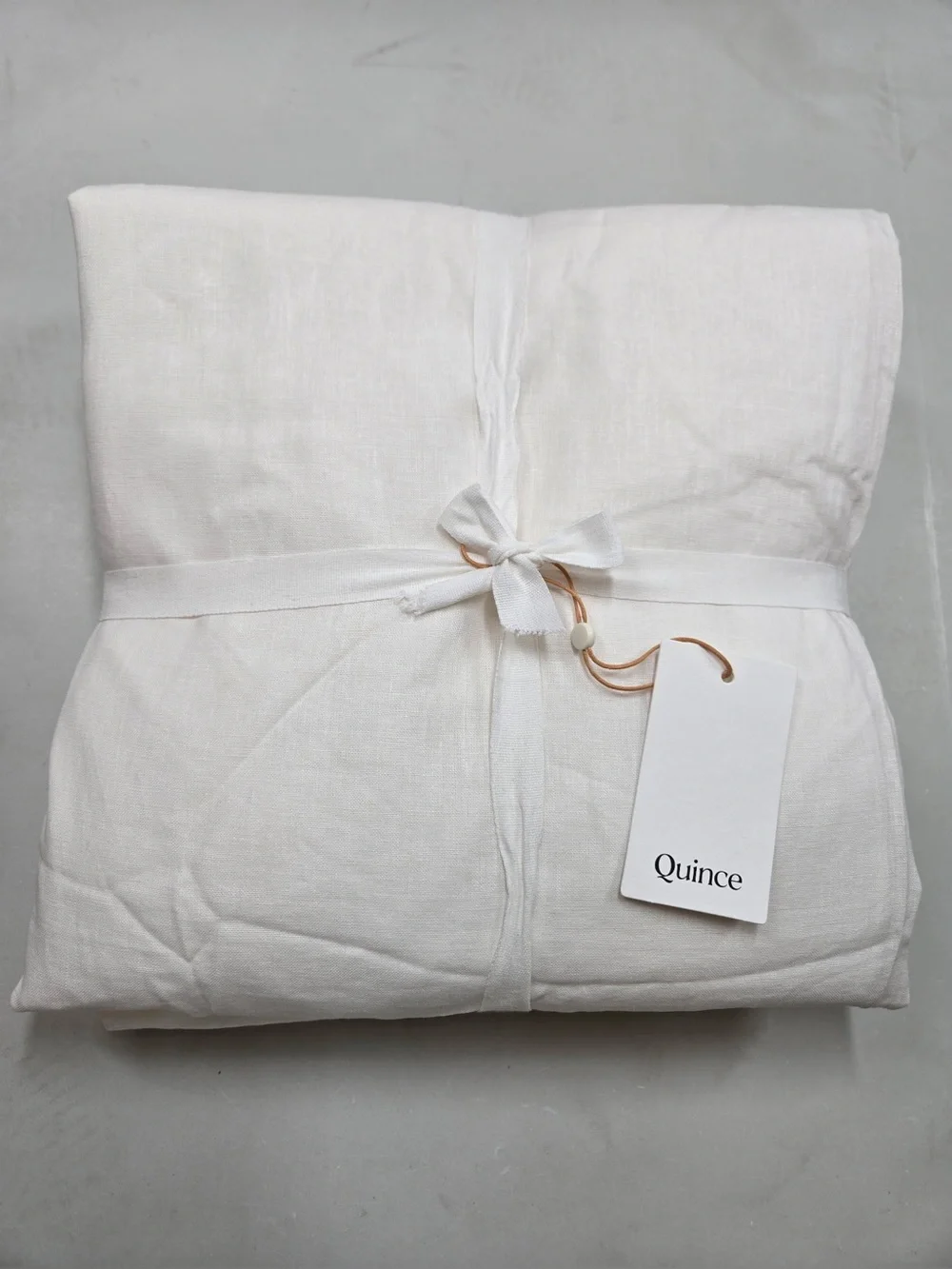 NWT QUINCE Set Of 2 48x96 European Linen Curtains Cream 0431